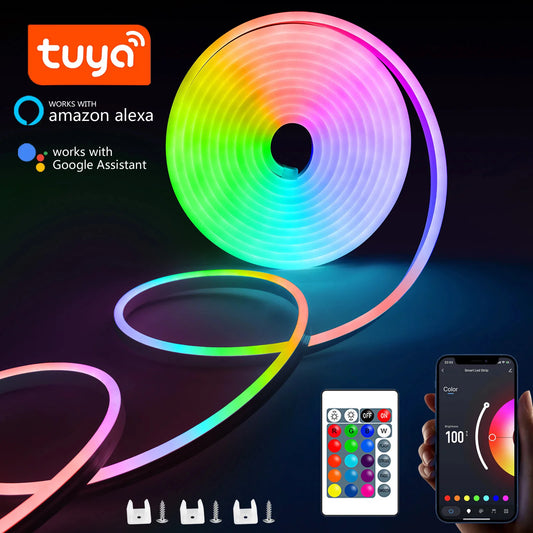 Neon LED strips.
